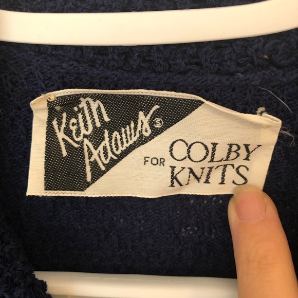 Vintage navy boxy fit knit sweater - Picture 7 of 8